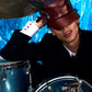 100% LEATHER HAT IN CHERRY RED
